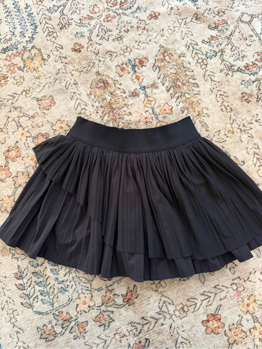 lululemon athletica Black Pleated Skater Skirt